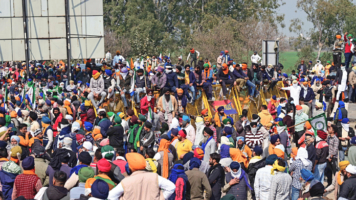 Farmers from across Punjab gather at Shambhu border near Patiala, Wednesday | Representational image | ANI