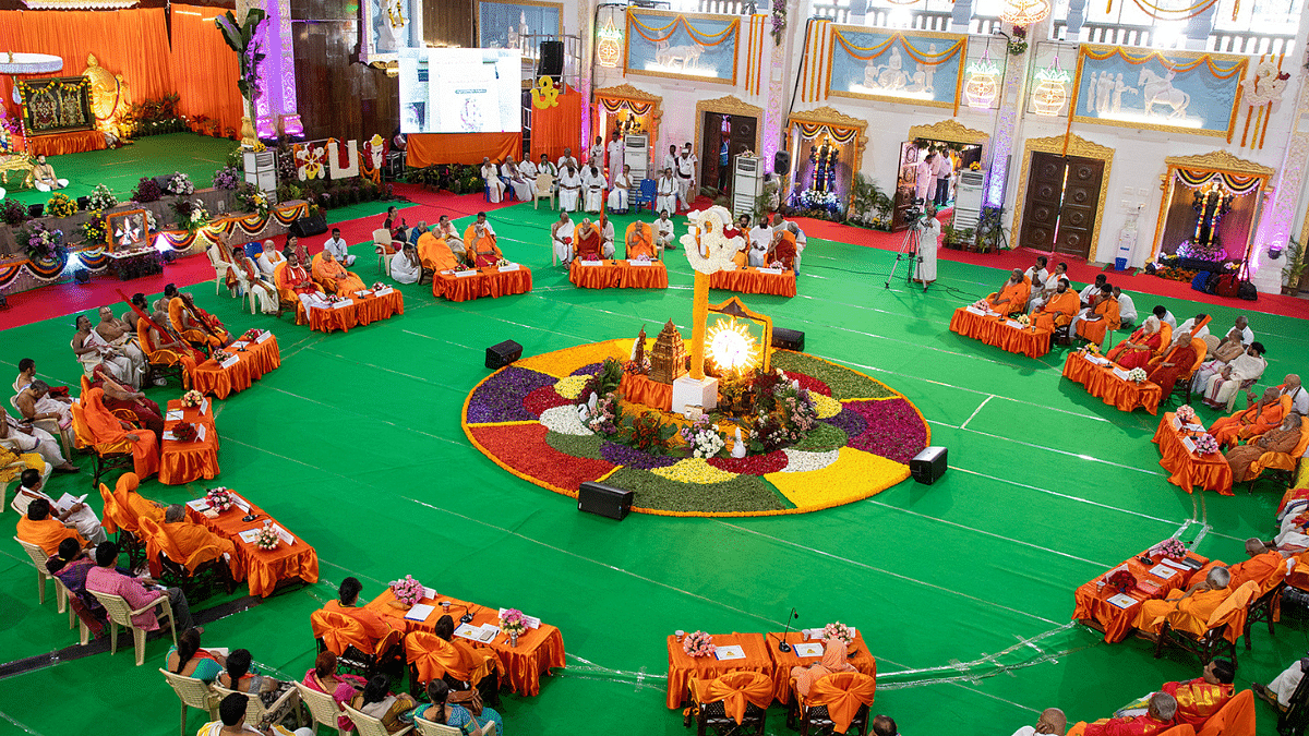 Scene from inside the conclave at Tirupati | By Special Arrangement 