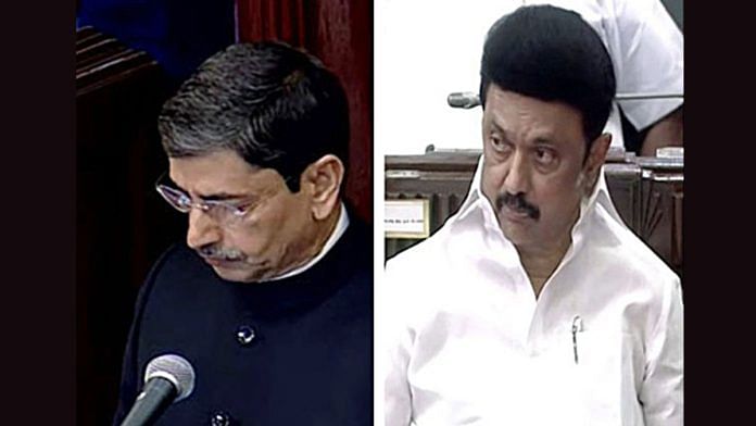 Tamil Nadu Governor RN Ravi and State Chief Minister MK Stalin | Representative image | ANI