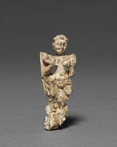 Standing woman, Kushan, Begram, Afghanistan, 50–200 CE, Ivory, 78 x 3.3 cm, Image courtesy of the Cleveland Museum of Art