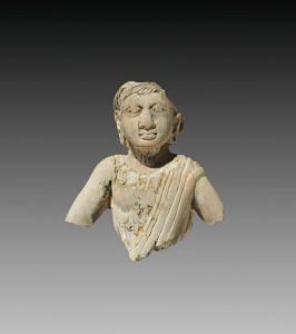 Male bust, Kushan, Begram, Afghanistan, 50–320 CE, Ivory, 5.4 cm, Image courtesy of the Cleveland Museum of Art