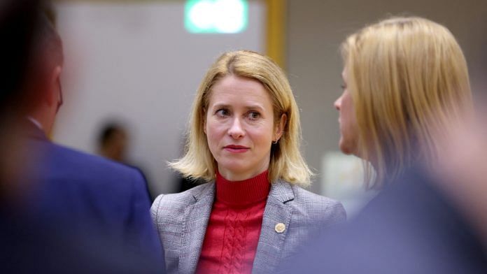 Estonia's Prime Minister Kaja Kallas attends a European Union summit in Brussels, Belgium February 1, 2024 | Reuters