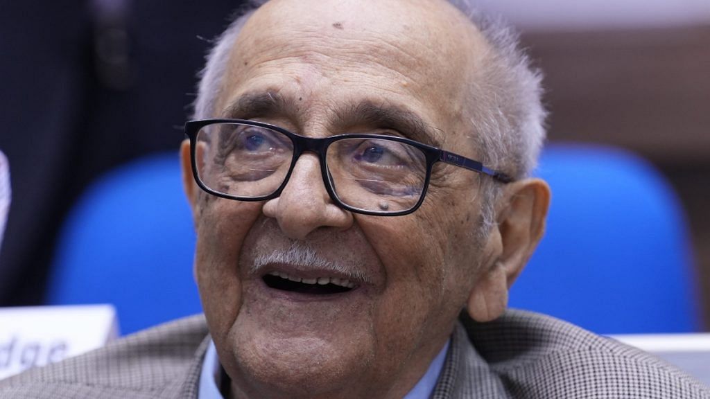 File photo of Fali Sam Nariman who died Wednesday at the age of 95 | PTI