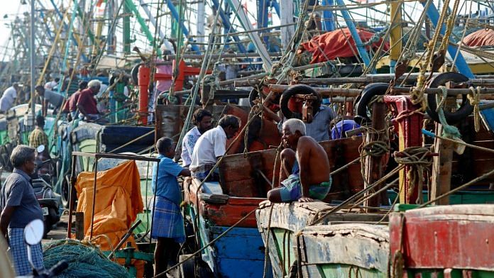 Representational image of fishermen preparing to set sail on the east coast of Tamil Nadu | ANI