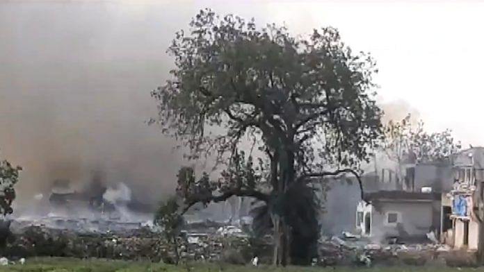 Blast at a firecracker factory in Harda, Madhya Pradesh, Tuesday, Feb. 6, 2024 | PTI
