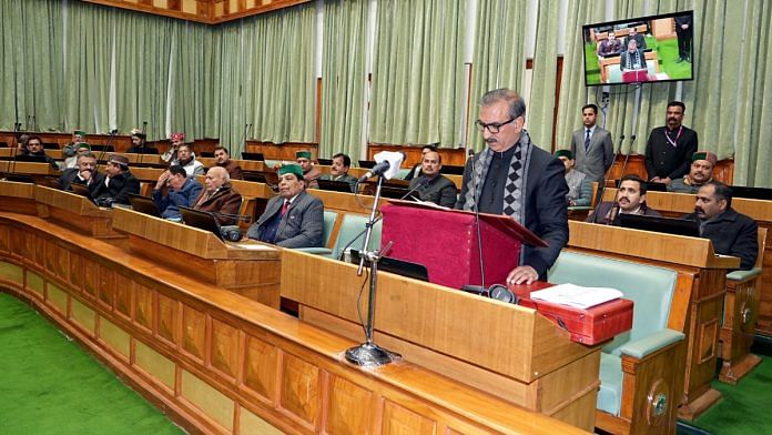 Himachal Pradesh Chief Minister Sukhvinder Singh Sukhu presents the State Budget 2024 during the Budget Session of the State Legislative Assembly, in Shimla on Saturday, 17 February, 2024 | ANI