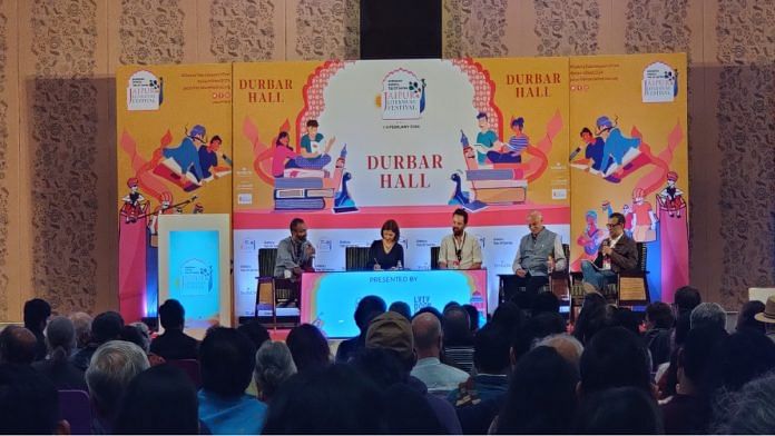 The ‘The Dogs of War’ panel discussion on the third day of the Jaipur Literature Festival | Mahira Khan | ThePrint