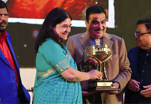 Nitin Gadkari and Menaka Gandhi at the Lokmat Awards 2024 | Praveen Jain | The Print