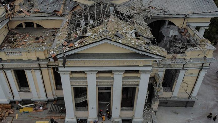 A view shows the Transfiguration Cathedral damaged by Russian missile strike, Odesa, Ukraine July 23, 2023 | Reuters