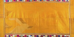 Self-design diamond patterned Vari Da Bagh, Undivided Punjab, India, c. 1930s, Cotton, floss silk, 133 x 254 cm | Image courtesy of Museum of Art & Photography (MAP), Bengaluru.