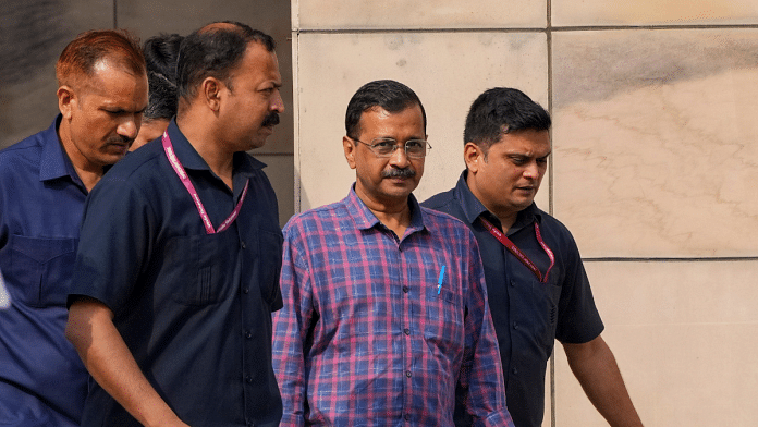 Delhi Chief Minister Arvind Kejriwal at Rouse Avenue Court on 28th March | Representative image | PTI