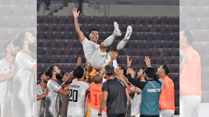 Afghanistan Men’s Football team players celebrate | ANI