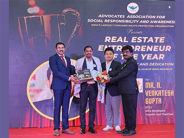 Nagamalla Venkatesh Gupta of SVSJ Infra Honored as Real Estate Entrepreneur of the Year 2023 by AASRAA