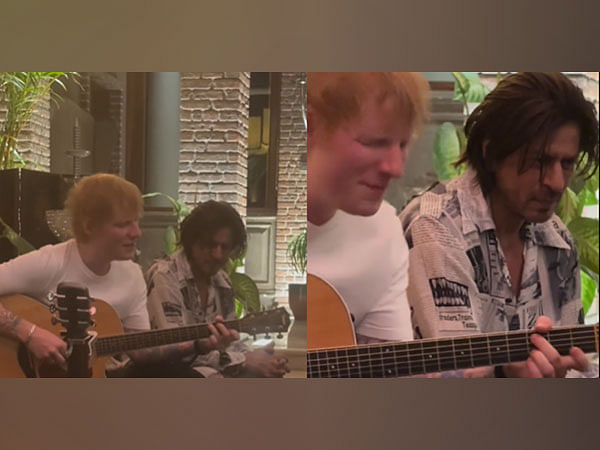 Shah Rukh Khan in awe of Ed Sheeran as he sings 'Perfect'