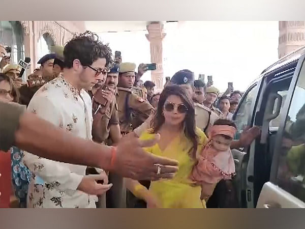 Priyanka Chopra arrives in Ayodhya with husband Nick Jonas, daughter Malti Marie