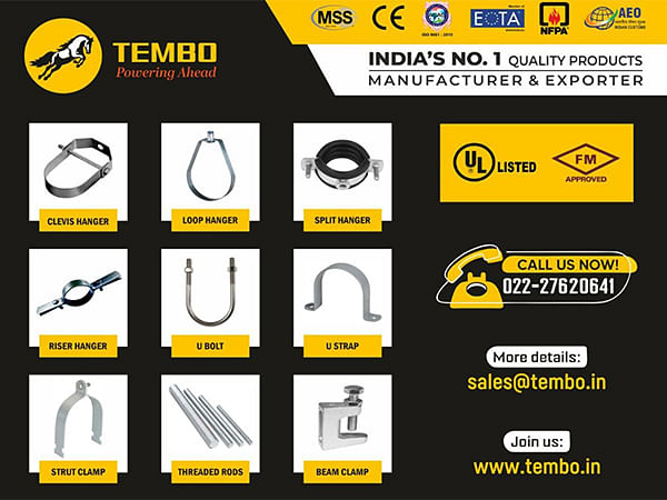 Tembo Global Industries Ltd Attains Prestigious UL & FM Certification for Fire and Safety Regulations in Pipe Hangers and Support Systems