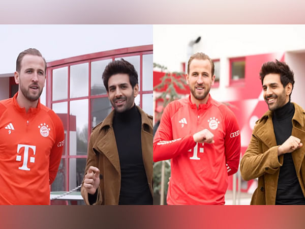 Kartik Aaryan coaches Bayern marksman Harry Kane, take a look