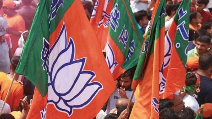 BJP flags | Representational image | Manisha Mondal | ThePrint