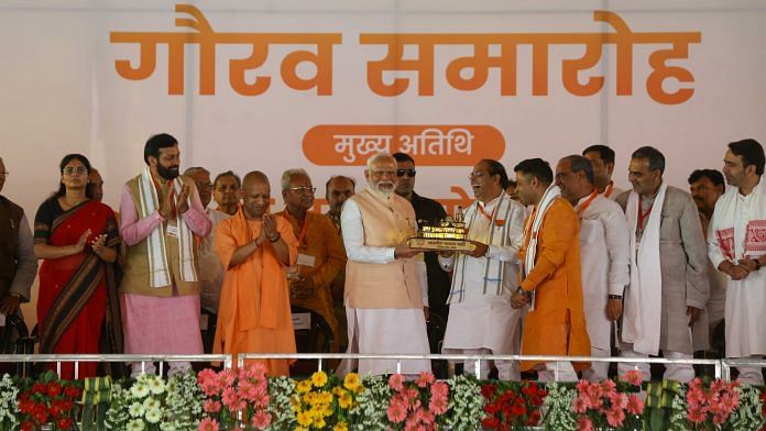 Prime Minister Narendra Modi addresses the Lok Sabha election campaign rally in Uttar Pradesh's Meerut | Photo: Suraj Singh Bisht/ThePrint