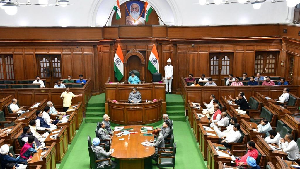 Delhi Legislative Assembly in session | Representational image | ANI