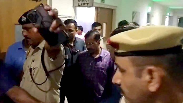 Delhi CM and AAP national convener Arvind Kejriwal after his remand hearing in the excise policy case Friday | Photo: ANI