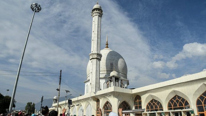 File photo of Hazratbal shrine in Srinagar | ANI