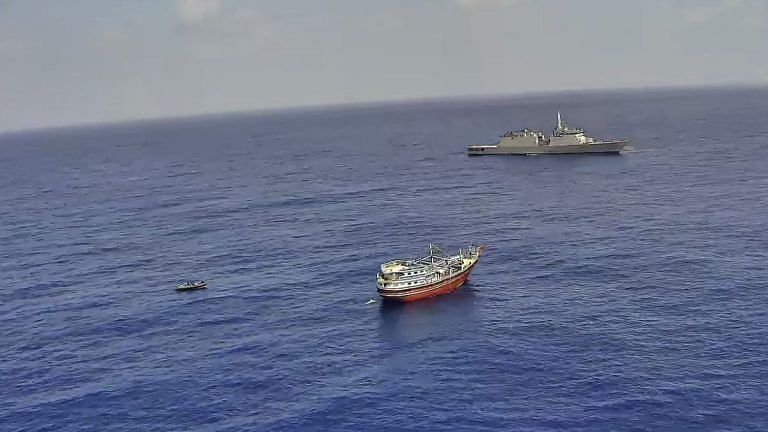 Navy rescues Iranian fishing vessel with 23 Pakistani crew onboard. 9 pirates forced to surrender