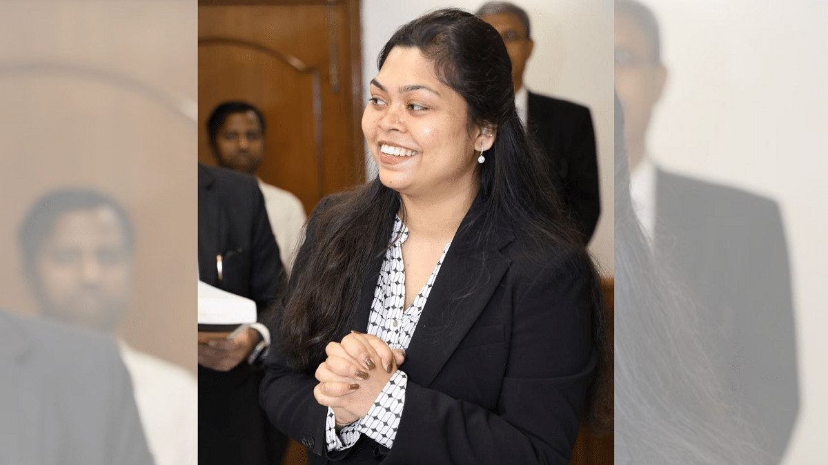 Pragya Samal during her felicitation ceremony at the judges' lounge in the Supreme Court | Photo credit: Supreme Court of India