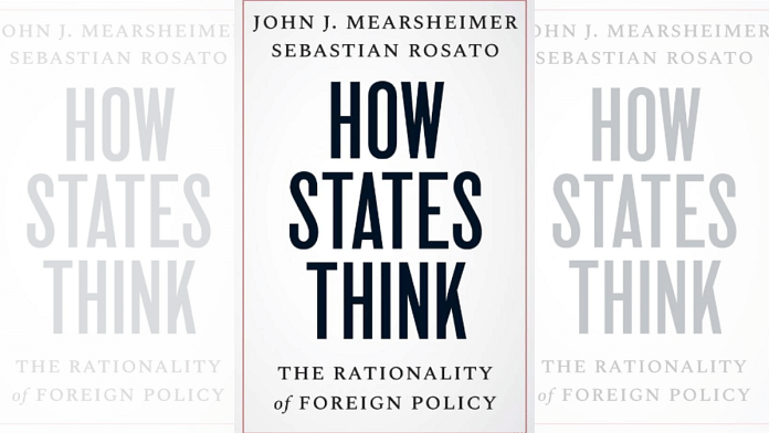 Book cover of 'How States Think' by Professor John Mearsheimer and co-authored by Sebastian Rosato