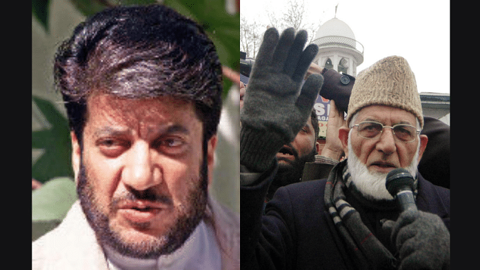 File photos of Shabir Shah and Syed Ali Shah Geelani | Commons and ANI
