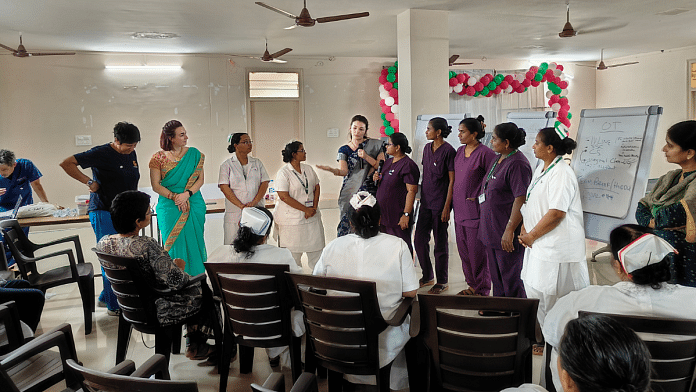 Midwives and other heathcare staff being trained at the district hospital in Tenali, Guntur, Adnhra Pradesh | Sumi Sukanya Dutta | ThePrint