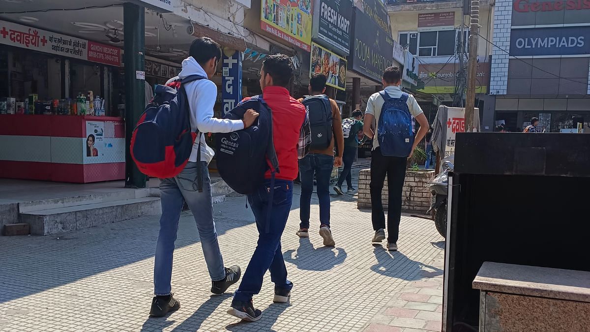 Students line up for coaching classes in Karnal | Almina Khatoon, ThePrint