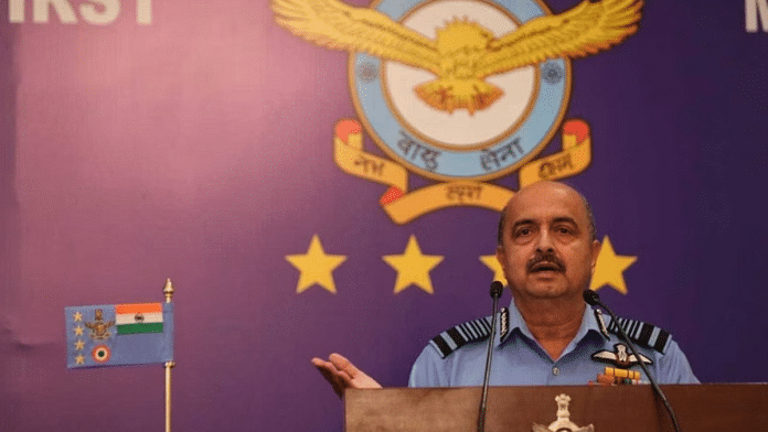 File photo of IAF chief Air Chief Marshal Vivek Ram Chaudhari | Suraj Singh Bisht | ThePrint