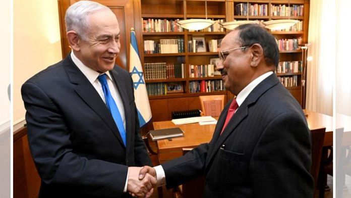 Prime Minister Benjamin Netanyahu with Indian National Security Adviser Ajit Doval | Photo: X/@IsraeliPM