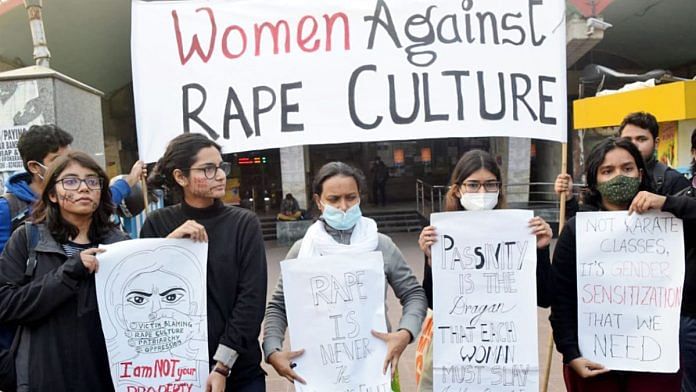 File photo of a protest against rape | Representational image | ANI