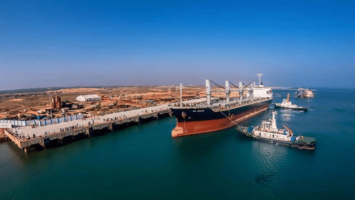 Gopalpur port has a capacity to handle 20 million metric tonnes per annum (MMTPA) of dry bulk cargo | Pic credit: Adani Ports and Special Economic Zone Limited (APSEZ)