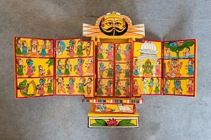 Kavad Art: Variations on the Traditional Kavad,Bassi Village, Chittorgarh, Rajasthan, India, 2017, Image courtesy of Dastkari Haat Samiti & Google Arts and Culture