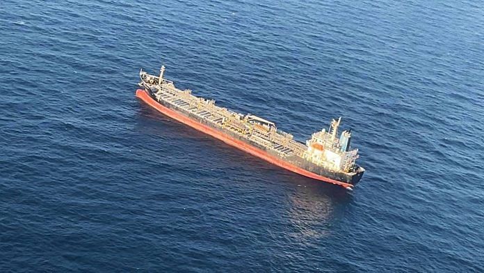 File photo of MV Chem Pluto, a merchant vessel hit by a drone attack off the Indian coast in December | ANI