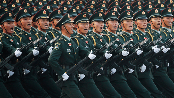 Soldiers of People's Liberation Army (PLA) march in formation past Tiananmen Square during a rehearsal | File Photo | Reuters /Jason Lee