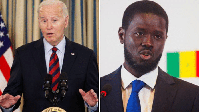 US president Joe Biden (L) and Senegal’s President-elect Bassirou Diomaye Faye (R) | File Photo | Reuters