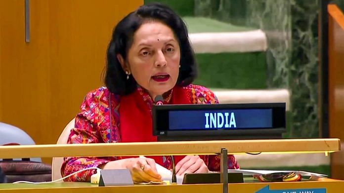 File photo of India's permanent representative to UN, Ruchira Kamboj