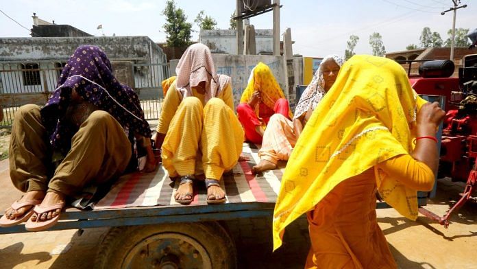 Women arrive in bullock carts at a polling station | Praveen Jain | ThePrint