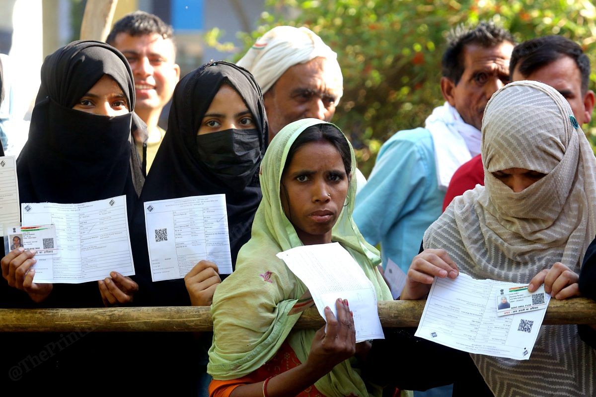 Women queue up to vote in Amroha constituency | Praveen Jain | ThePrint