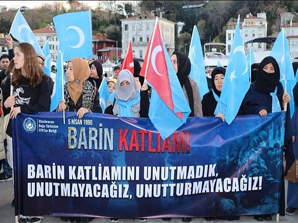 Uyghur activists rally in Istanbul against Chinese oppression on Baren Revolution Anniversary