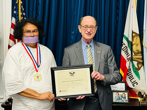 US: Jain Acharya Lokesh honoured with American Presidential Award