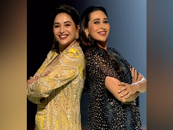 Karisma Kapoor, Madhuri Dixit come together for 'Dance Of Envy' on Dance Deewane sets