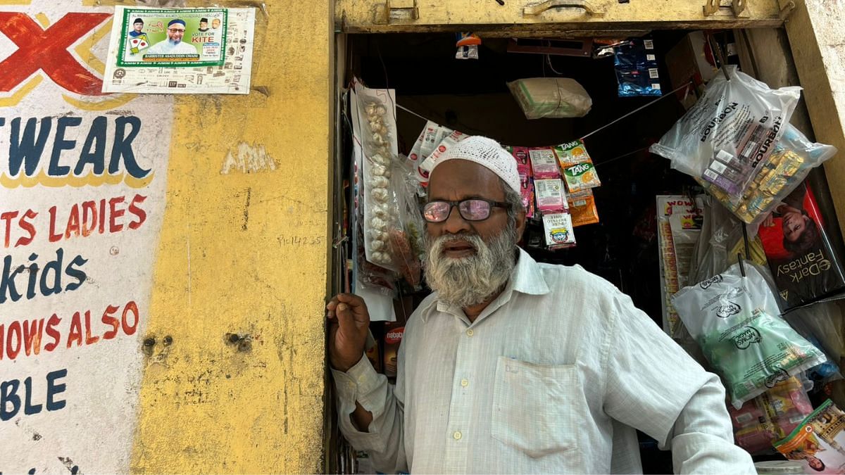 Shopkeeper Ahmed outside his shop | Vandana Menon | ThePrint