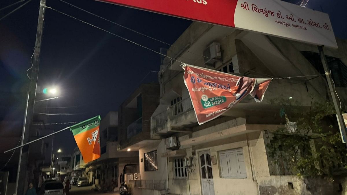 Entry gate of Shivkunj colony in Naranpura, Ahmedabad | Janki Dave | ThePrint