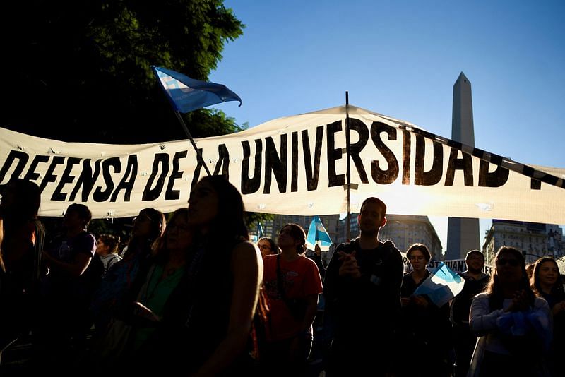 Argentina's Milei Faces Biggest Protest Yet As Students March Over ...