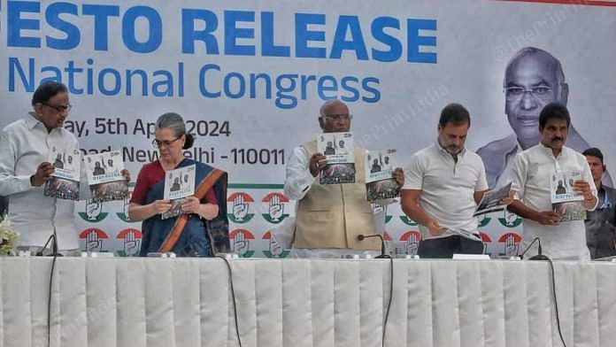 Congress party releases election manifesto 'Nyay Patra' for Lok Sabha polls 2024, Friday | Praveen Jain | ThePrint